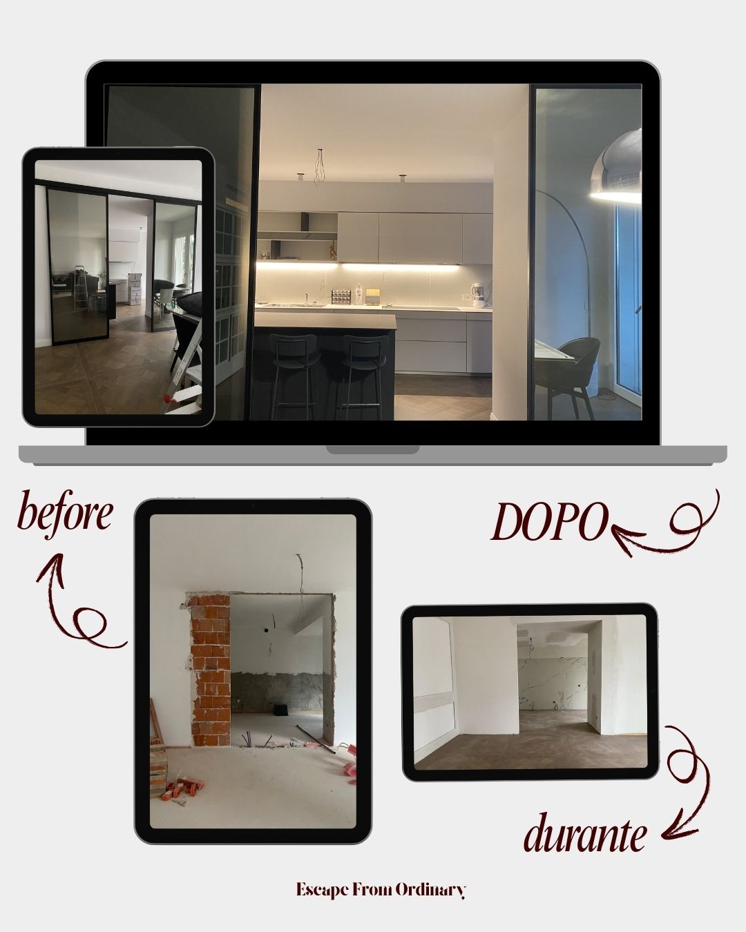 Restyling cucina e zona giorno a Milano — trasformazione prima e dopo